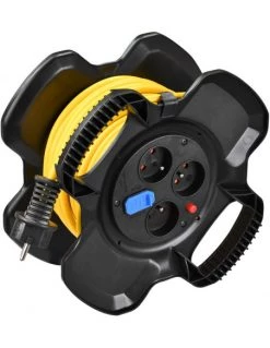 Brennenstuhl Brennenstuhl Enrouleur électrique Compact X-GUM 3 Prises 2 Ports USB 15m De Câble H05VV-F 3G1,5 | 1169771150 - Brennensthul | IFD Outillage